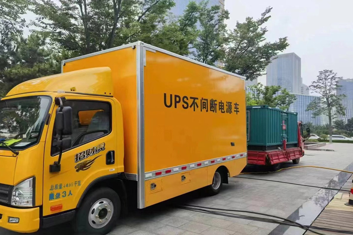 青松乡发电机租赁施工现场