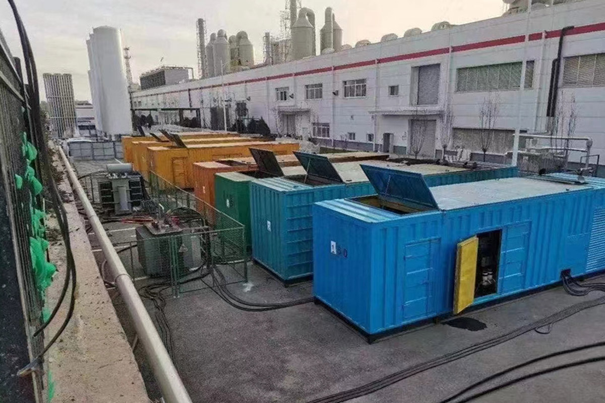 青松乡发电机租赁施工现场